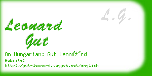 leonard gut business card